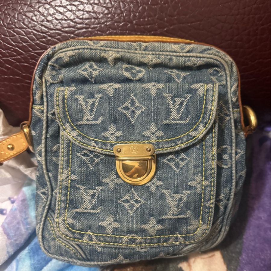 LV復刻單寧相機包 復古系列 二手美品 男女適🈴-10