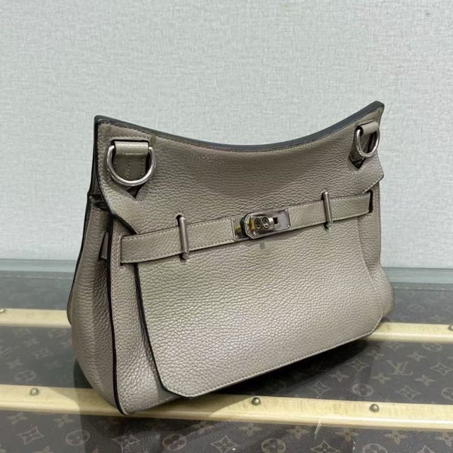 ✨HERMES 銀河灰銀扣吉普賽31肩背斜背包 31*24*13 98新配件塵袋-5