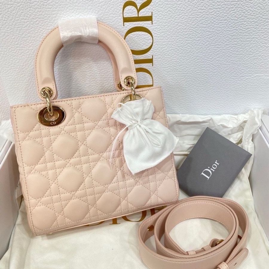 Dior 迪奧 羊皮櫻花粉 戴妃 25年-2