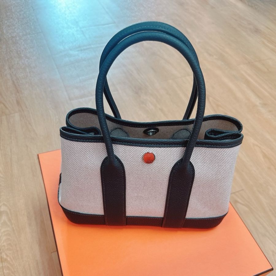 愛馬仕 Hermes Neo Garden Mini GP迷你花園 超好看烏木色+燕麥 全新 6月購證-10