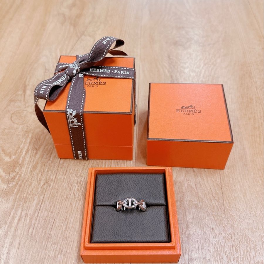 愛馬仕 Hermes 豬鼻子戒子 戒指 經典925銀戒 純銀 常態缺貨款 全新-0