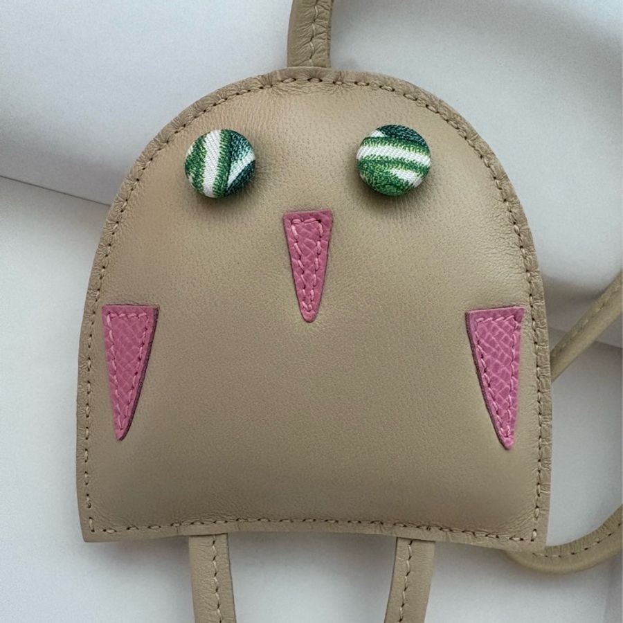 (近全新)愛馬仕Hermes petit h 貓頭鷹吊飾/掛件 小h-2