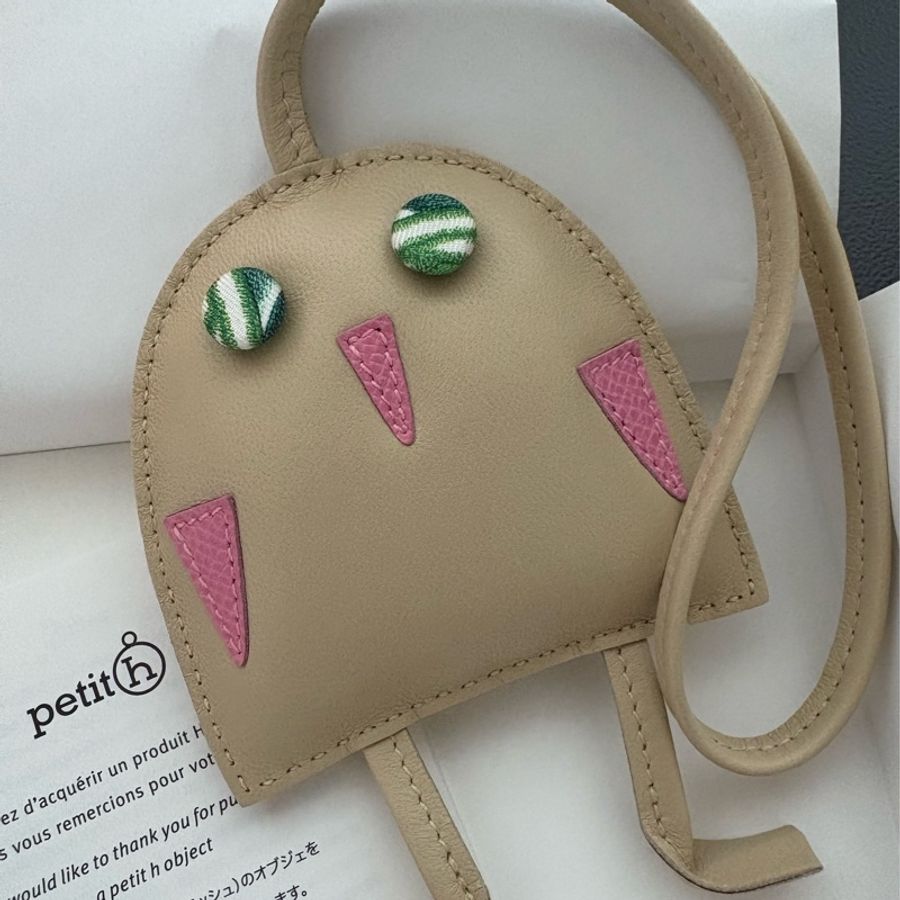 (近全新)愛馬仕Hermes petit h 貓頭鷹吊飾/掛件 小h-3