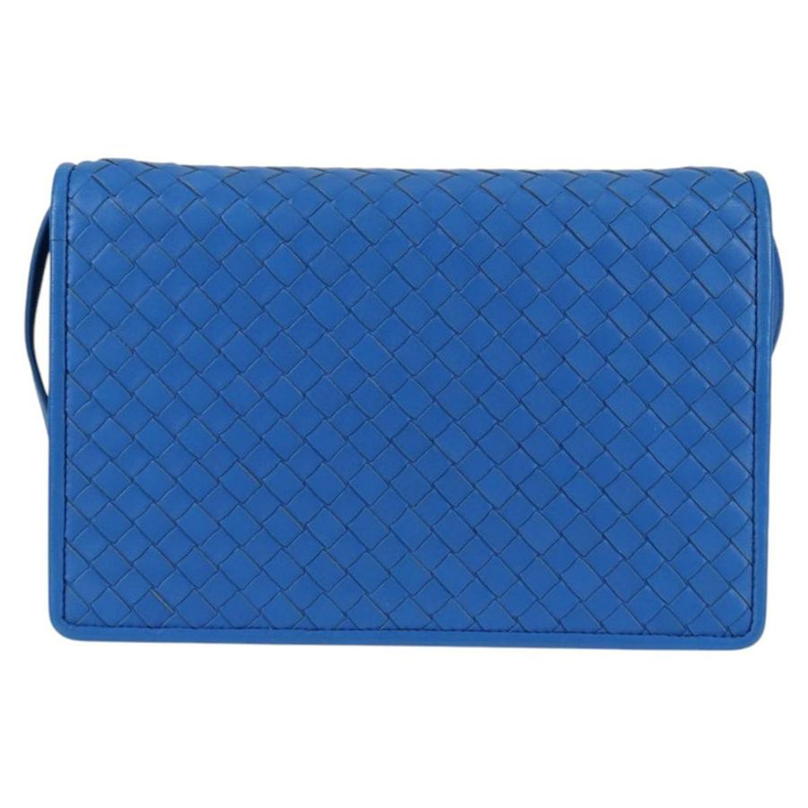【日本直送】BOTTEGA VENETA INTRECCIATO 皮革肩背包 藍色 正品 123018AV-12