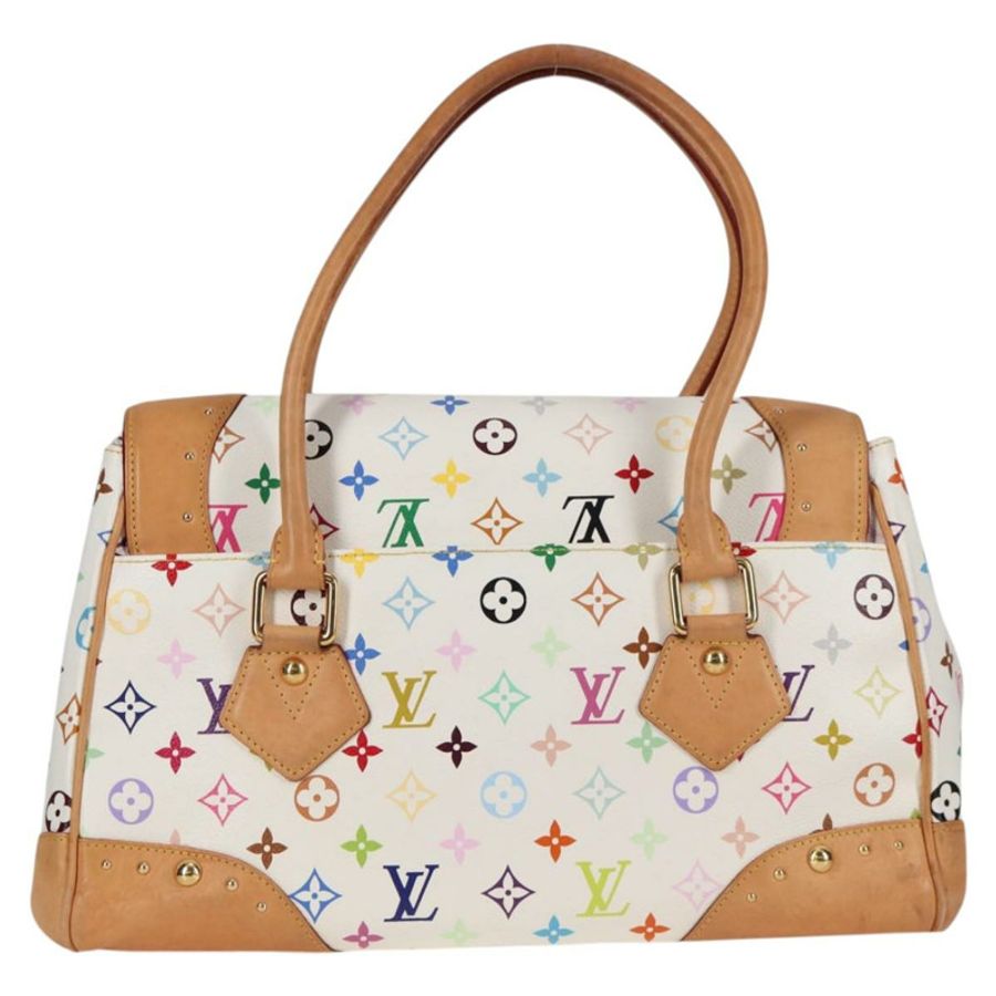 【日本直送】路易威登 Monogram Multicolor Beverly GM 手提包 白色 M40201 正品 BA2117V-1