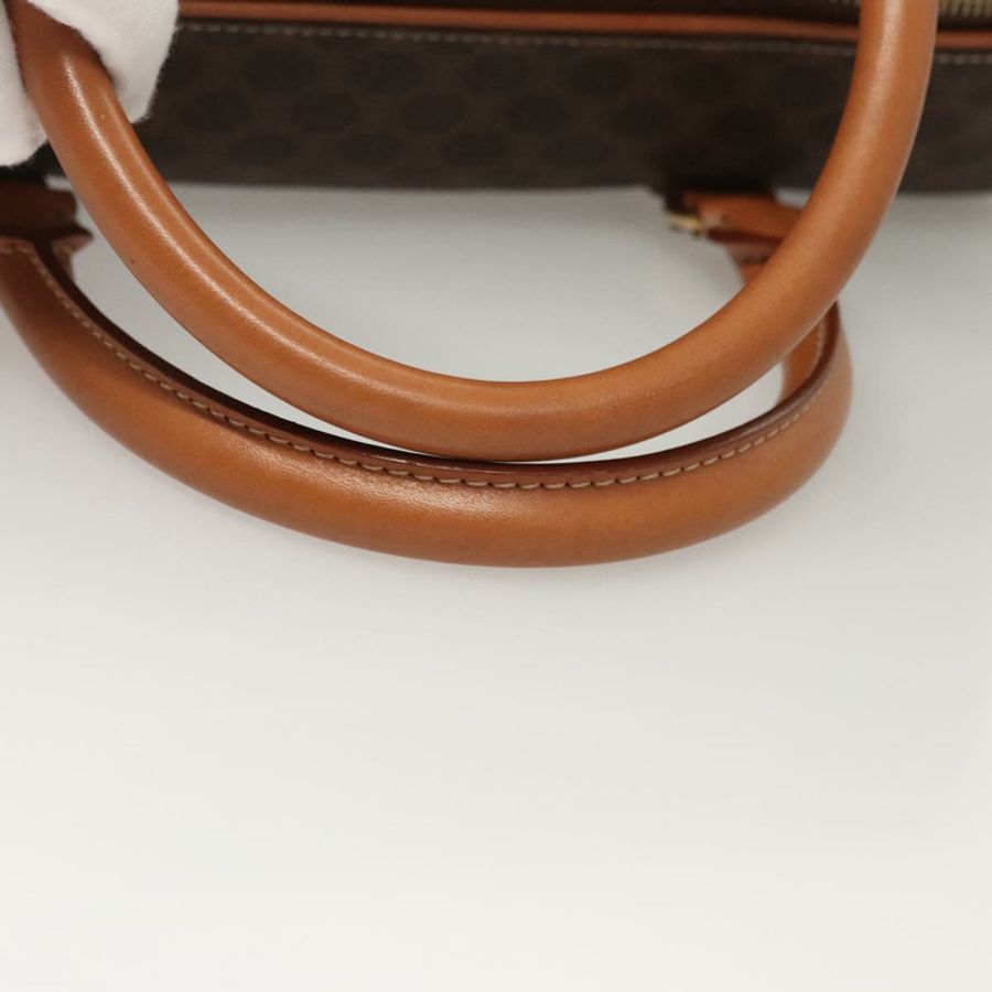 【日本直送】CELINE Macadam帆布手提包 PVC皮革 棕色 金色 正品 yk18442V-6
