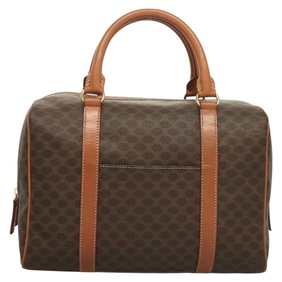 【日本直送】CELINE Macadam帆布手提包 PVC皮革 棕色 金色 正品 yk18442V-12