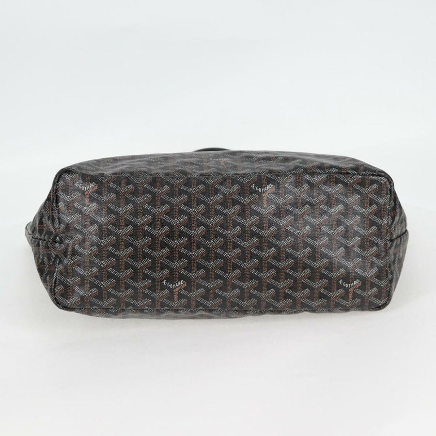 【日本直送】GOYARD 人字紋 Saint Louis PM 手提包 PVC 黑色 正品 yk18410M-4