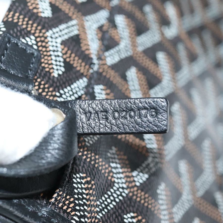 【日本直送】GOYARD 人字紋 Saint Louis PM 手提包 PVC 黑色 正品 yk18410M-11