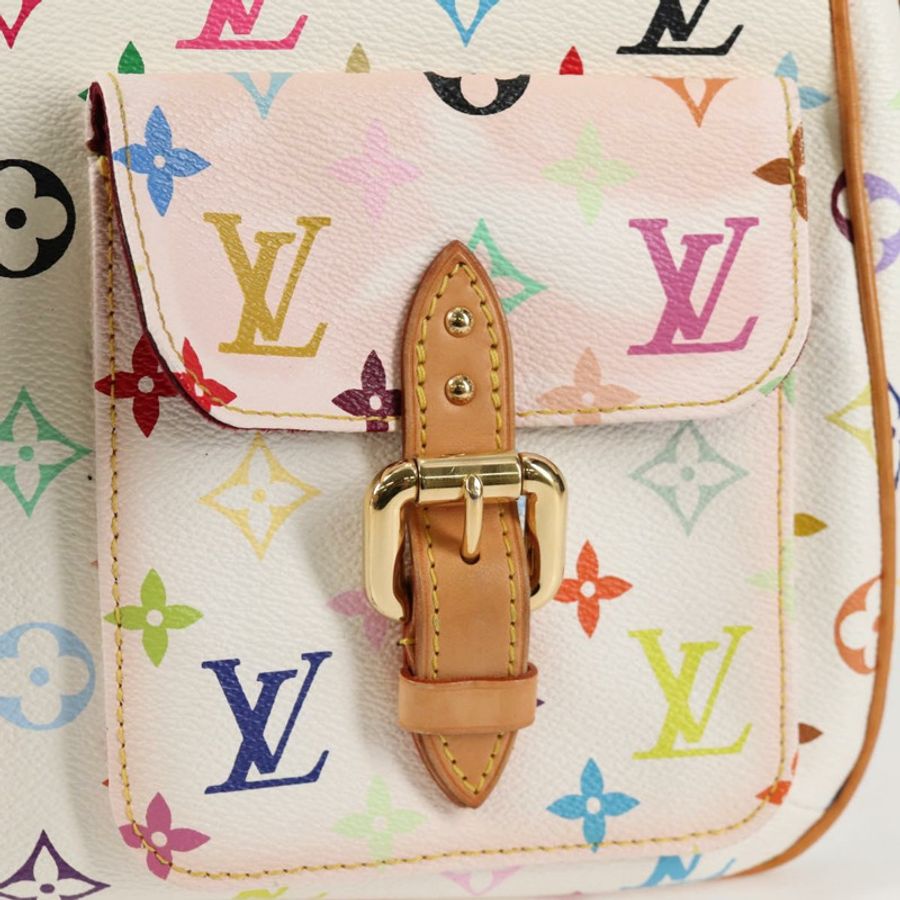 【日本直送】路易威登 Monogram Multicolor Lodge GM 手袋 白色 M40051 LV 正品 125413V-20