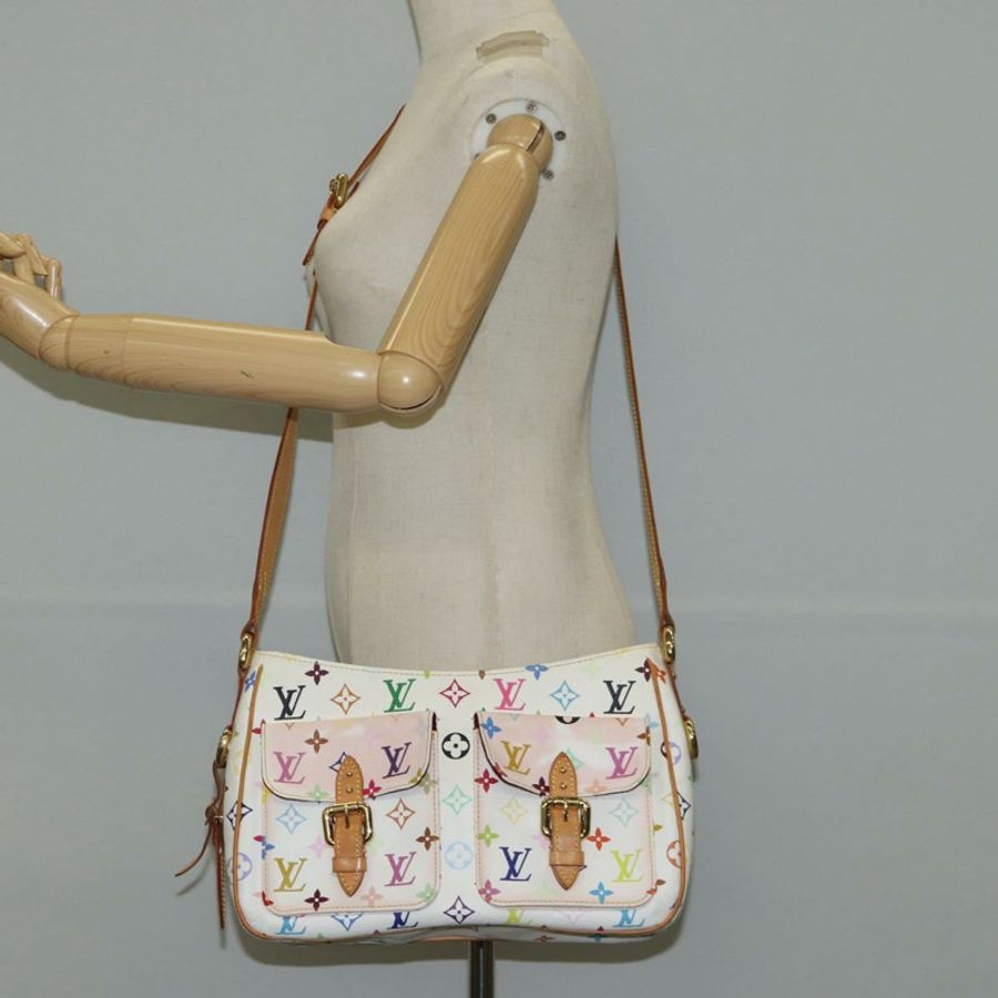 【日本直送】路易威登 Monogram Multicolor Lodge GM 手袋 白色 M40051 LV 正品 125413V-28