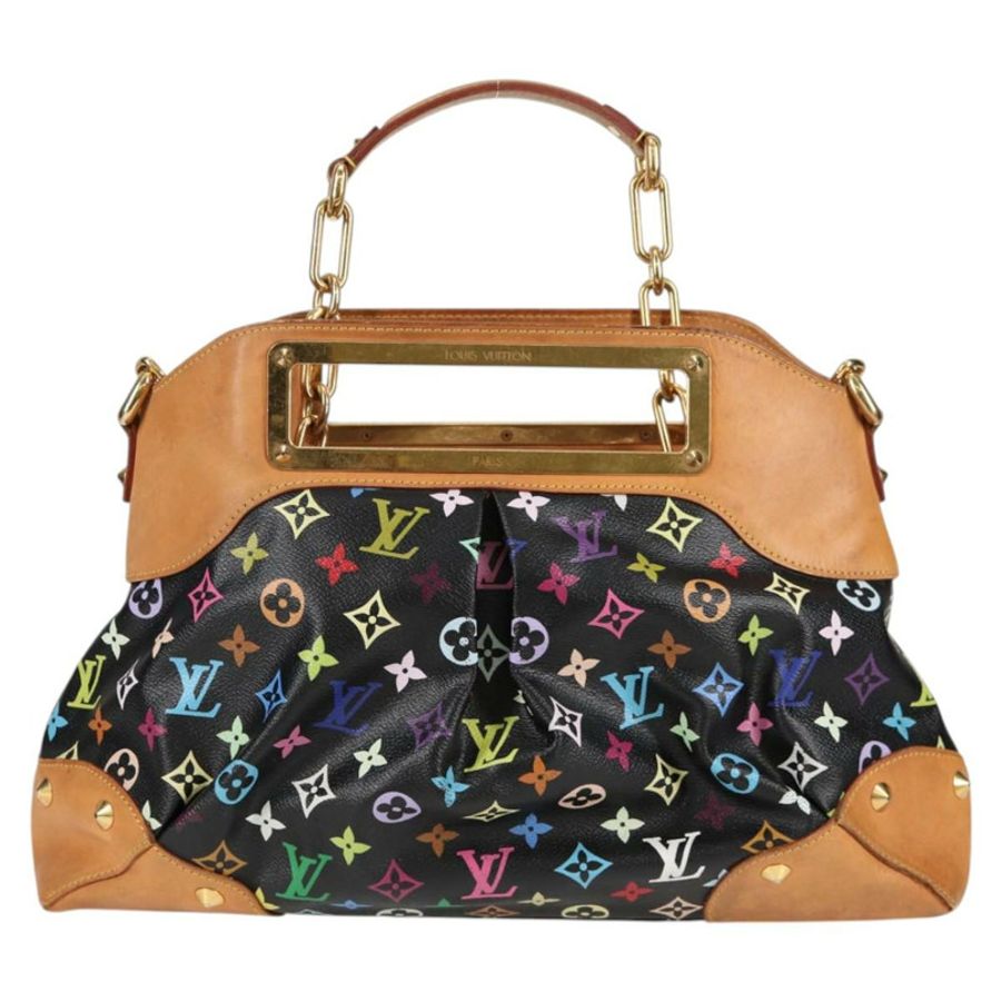 【日本直送】路易威登 Monogram Multicolor Judy GM 手提包 2way 黑色 M40254 LV Auth 125338V-1
