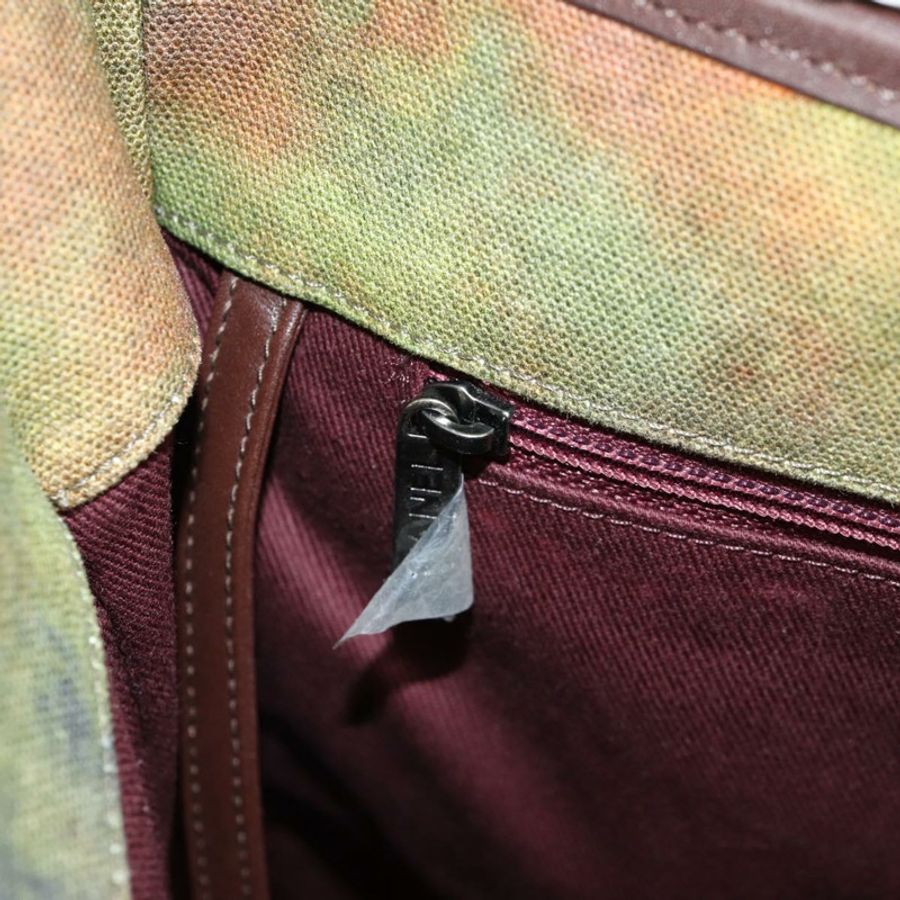 【日本直送】香奈兒刺繡塗鴉單背包 帆布皮革 卡其色 CC 正品 yk18413SM-28