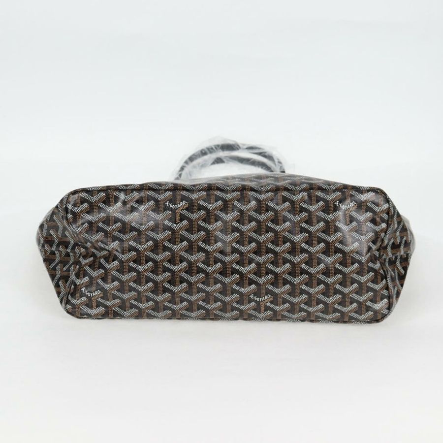 【日本直送】GOYARD 人字紋 Saint Louis PM 手提包 PVC 皮革 黑色 正品 yk18382SM-4
