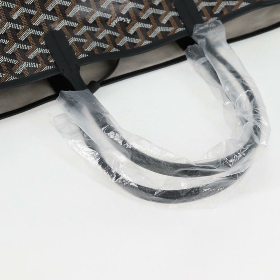 【日本直送】GOYARD 人字紋 Saint Louis PM 手提包 PVC 皮革 黑色 正品 yk18382SM-6