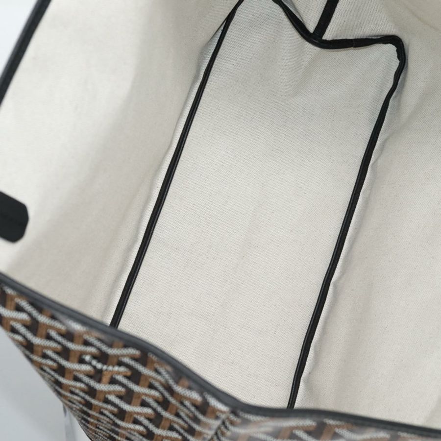【日本直送】GOYARD 人字紋 Saint Louis PM 手提包 PVC 皮革 黑色 正品 yk18382SM-9