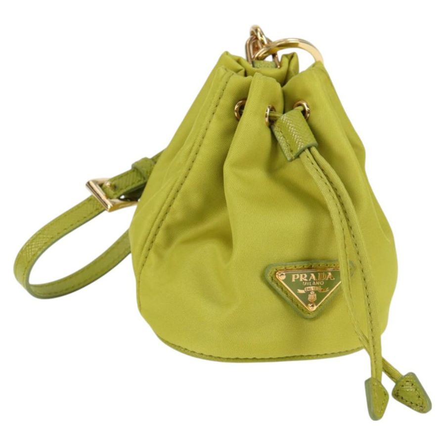 【日本直送】PRADA 尼龍綠金手拿包 正品 126000M-0