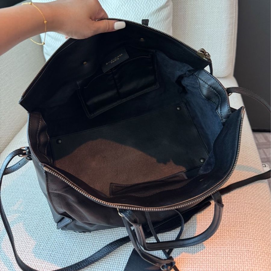 BALENCIAGA 巴黎世家 黑色 機車包 斜背包 手提包 肩背包 側背包-16