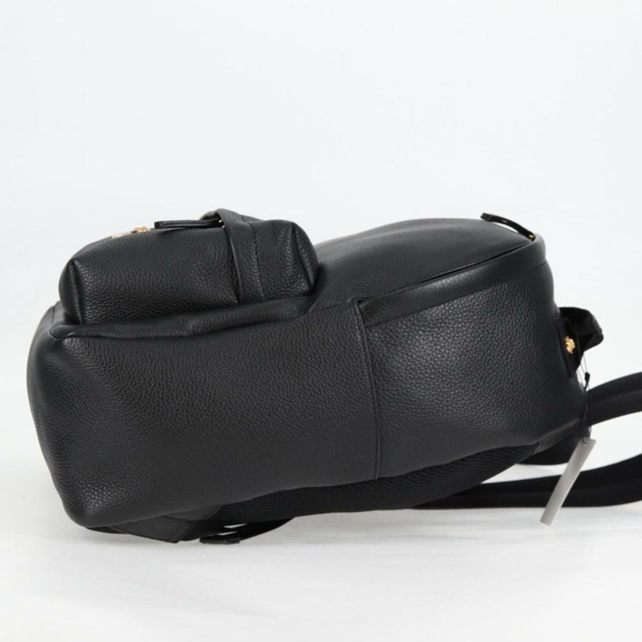 【日本直送】范思哲 (VERSACE) 黑色金色皮革雙肩包,正品編號 118813M-3