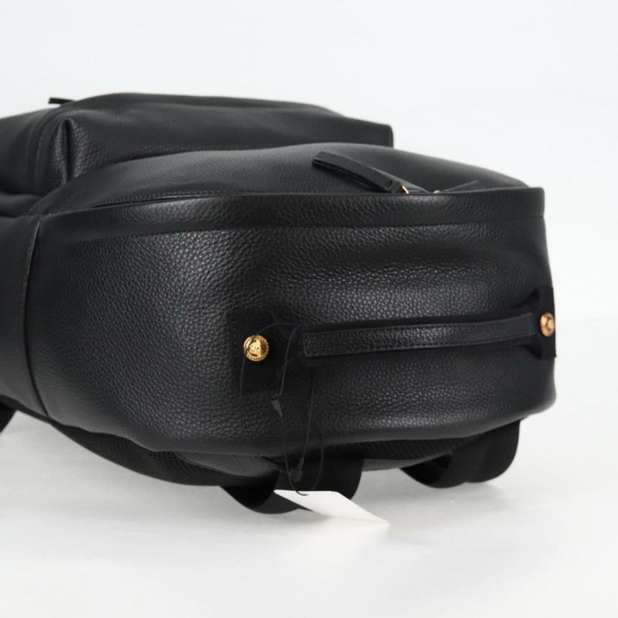 【日本直送】范思哲 (VERSACE) 黑色金色皮革雙肩包,正品編號 118813M-5