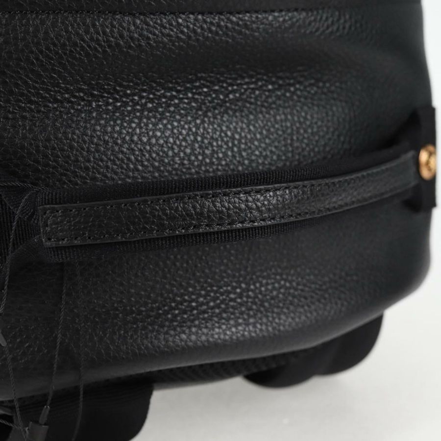 【日本直送】范思哲 (VERSACE) 黑色金色皮革雙肩包,正品編號 118813M-6