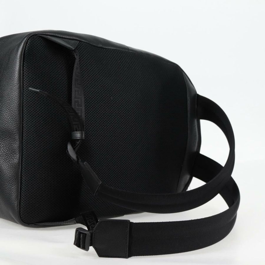 【日本直送】范思哲 (VERSACE) 黑色金色皮革雙肩包,正品編號 118813M-8