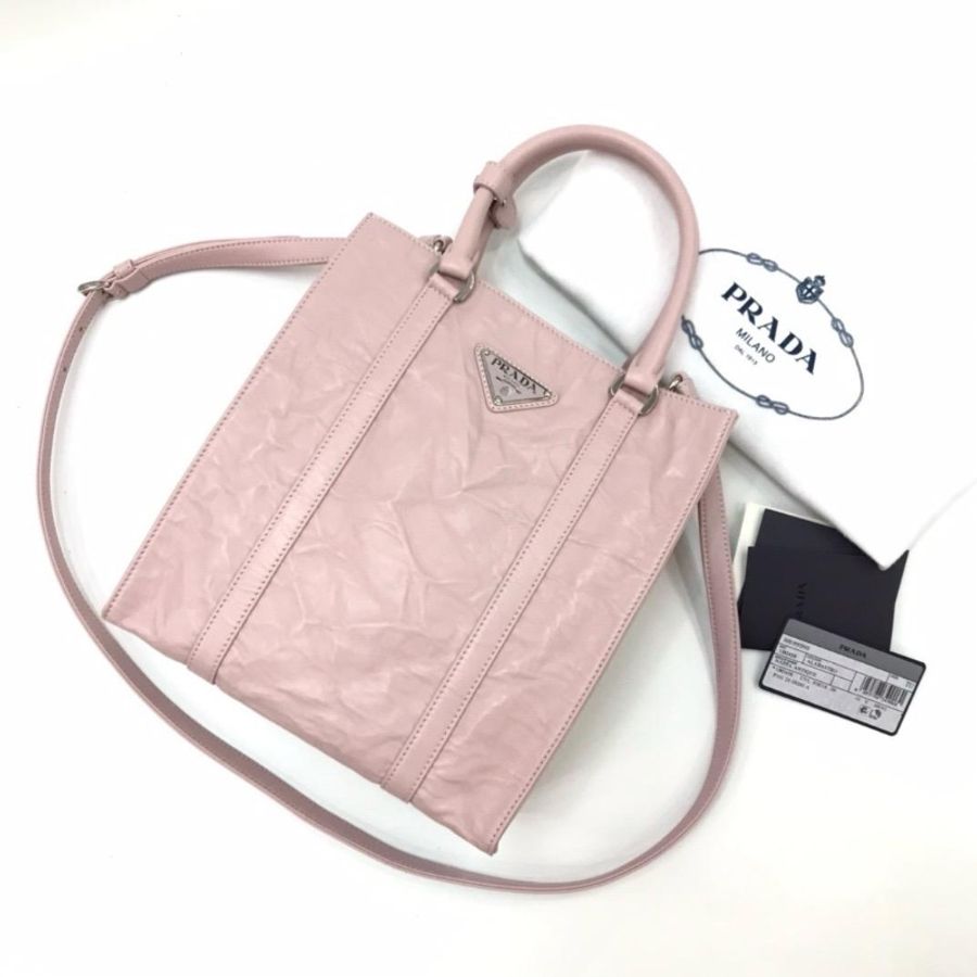 Prada crinkle bag ( Pink )-0