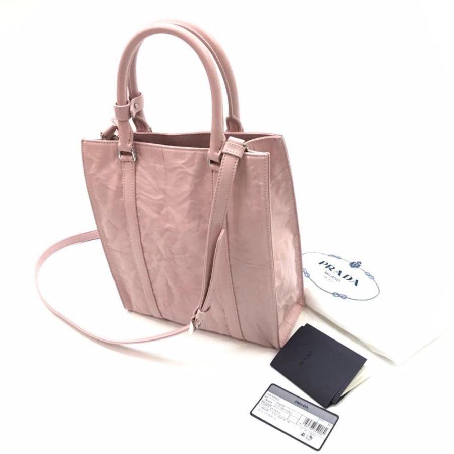 Prada crinkle bag ( Pink )-1