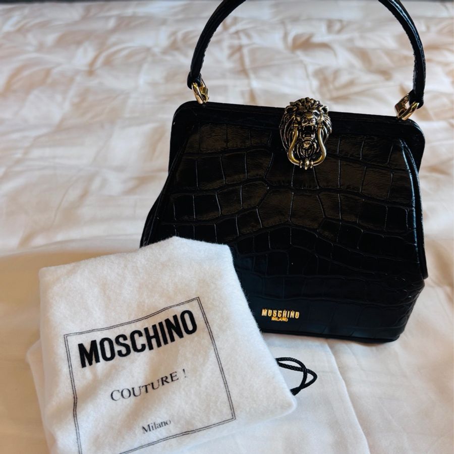 Moschino黑色晚宴包19cm-13