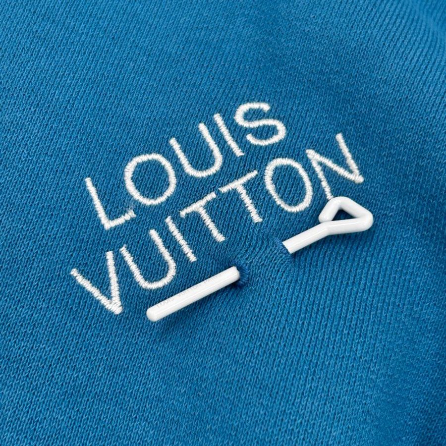 LOUIS VUITTON 路易威登  帽Ｔ 大學Ｔ 藍綠色-11