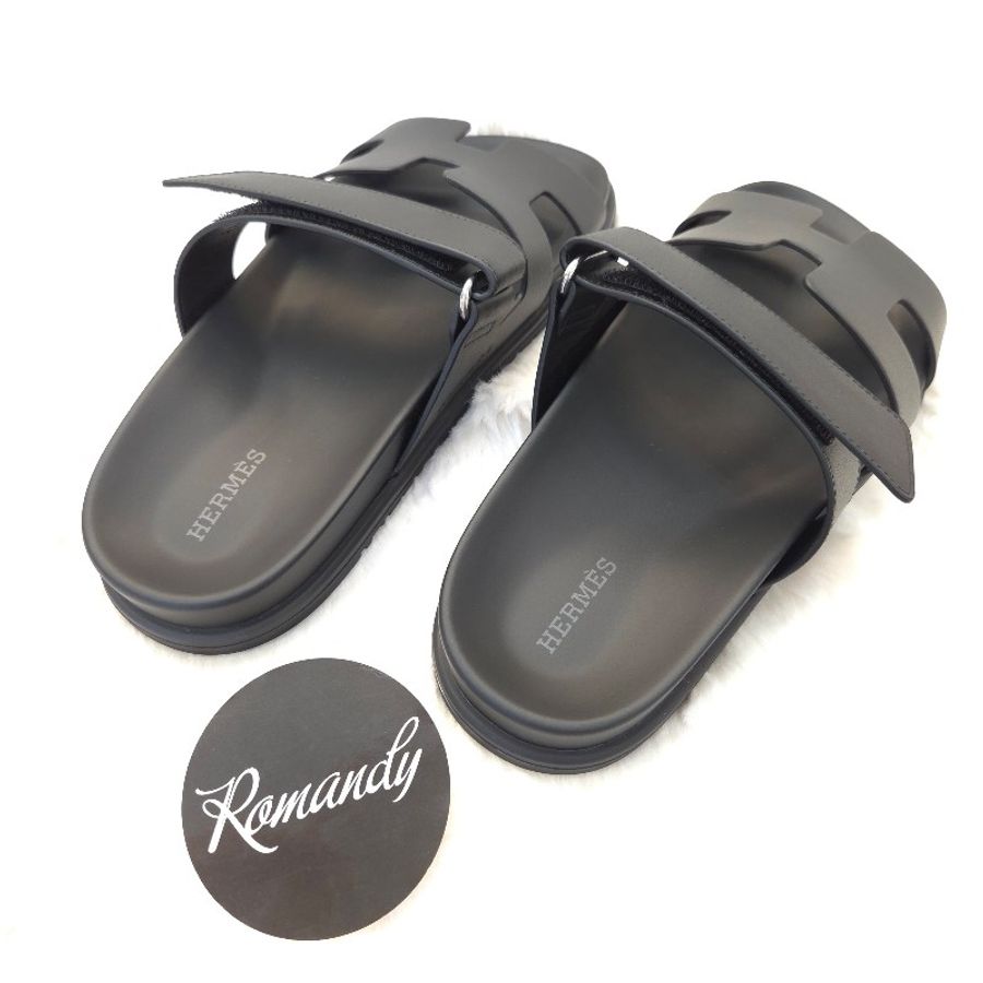 Hermès 二舅H拖鞋 黑 38-3