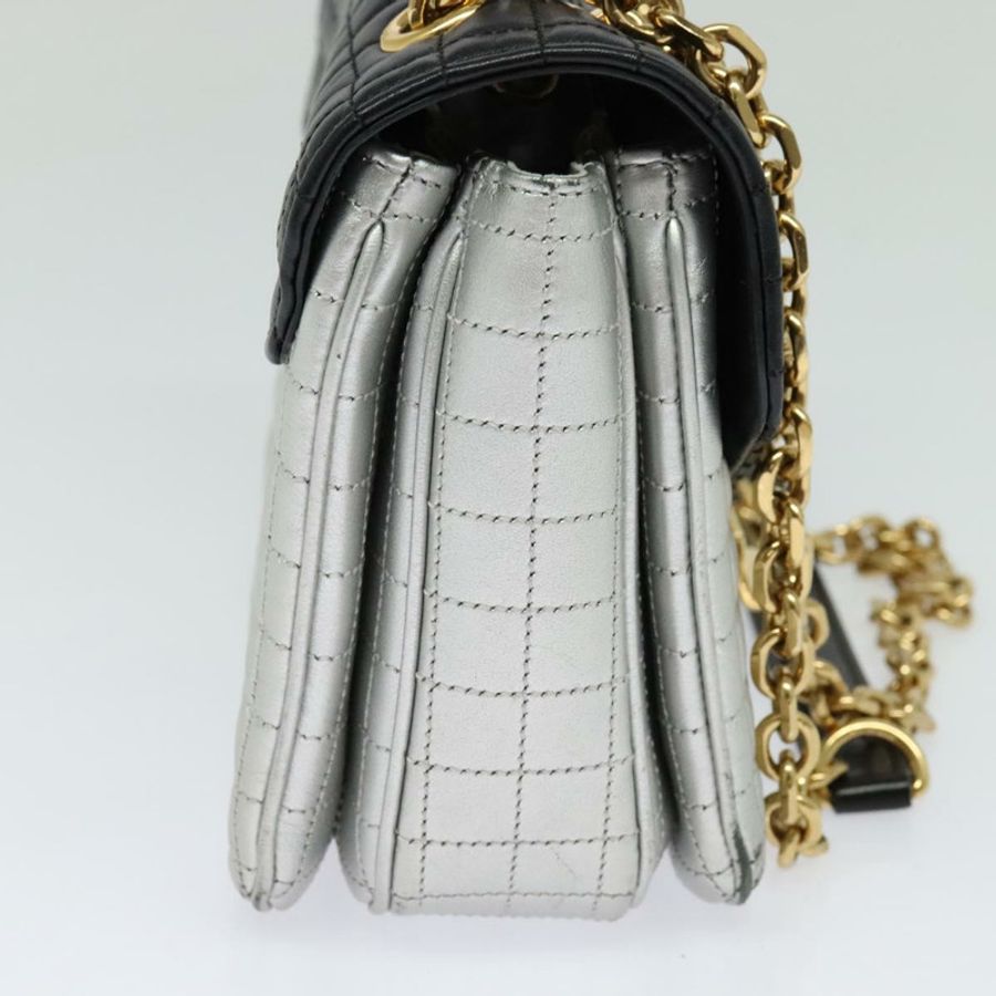 【日本直送】CELINE 鏈條單肩包 皮革 銀色 黑色 金色 正品 120162-2
