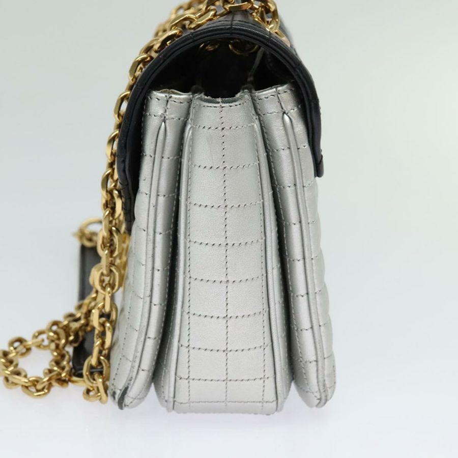【日本直送】CELINE 鏈條單肩包 皮革 銀色 黑色 金色 正品 120162-3