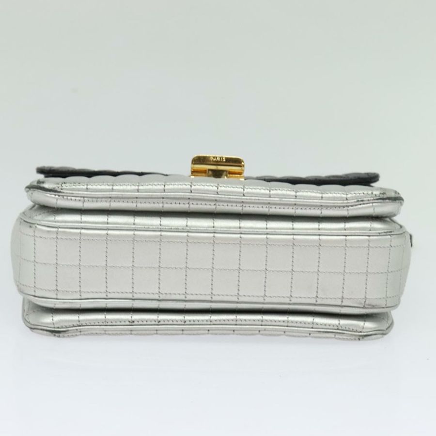 【日本直送】CELINE 鏈條單肩包 皮革 銀色 黑色 金色 正品 120162-4