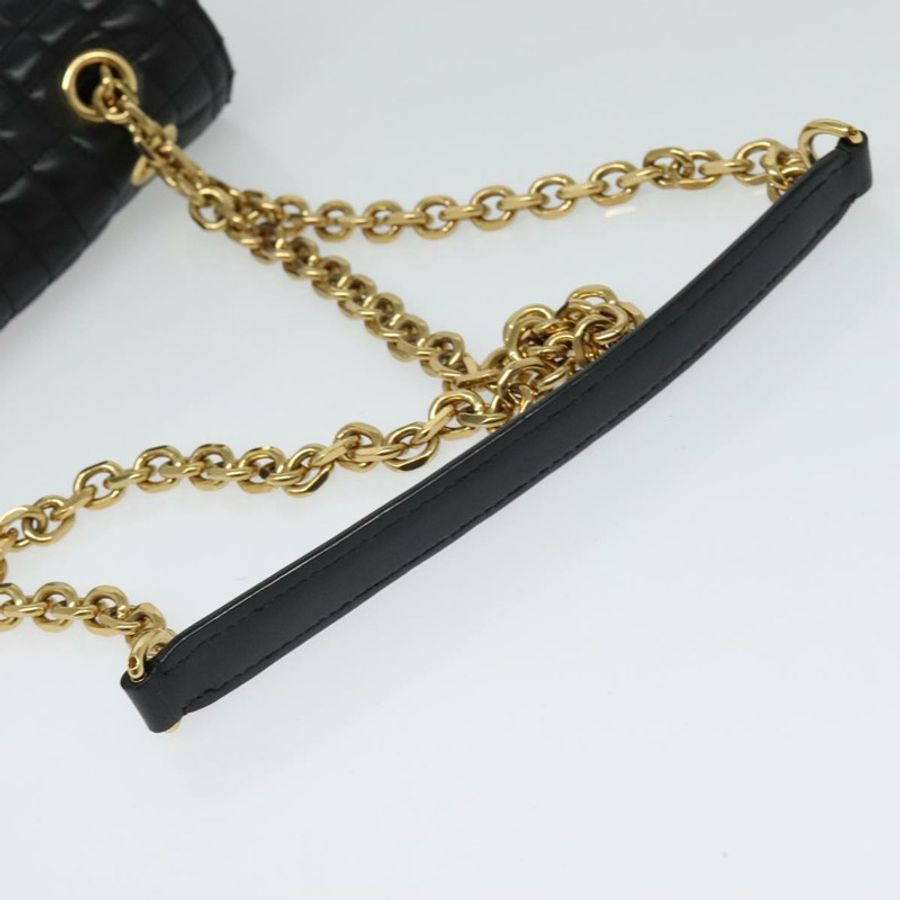 【日本直送】CELINE 鏈條單肩包 皮革 銀色 黑色 金色 正品 120162-6