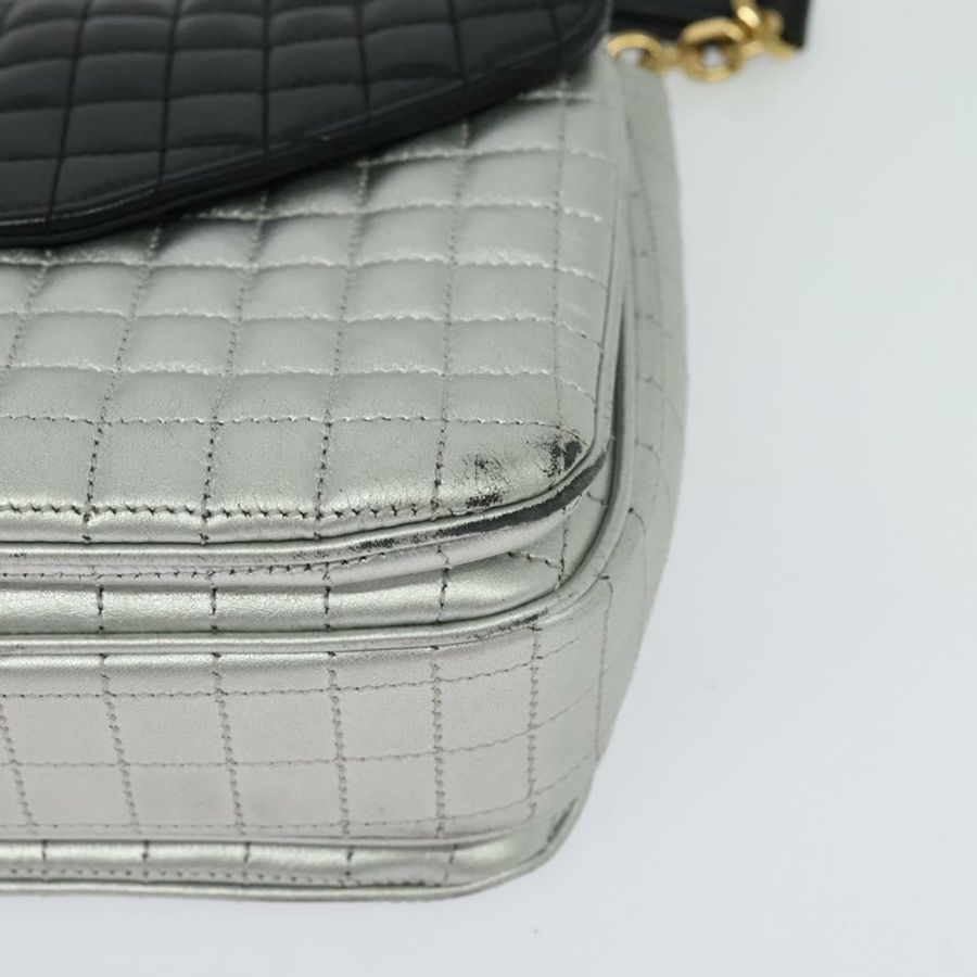 【日本直送】CELINE 鏈條單肩包 皮革 銀色 黑色 金色 正品 120162-13