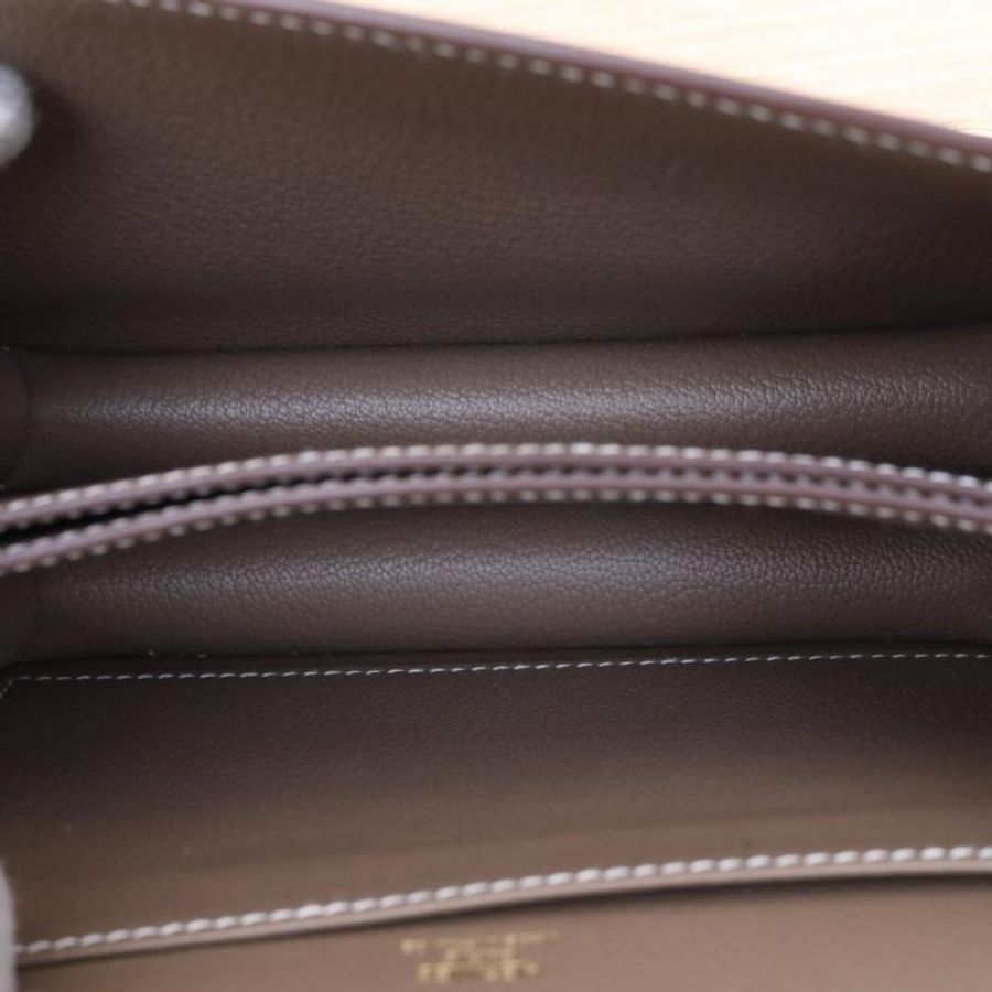 HERMES(愛馬仕) Roulis 豬鼻子 19 18大象灰 EC皮 W刻 淺金扣-4