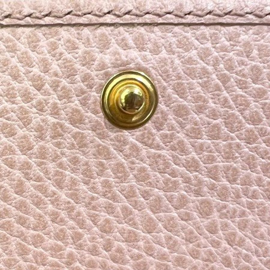 GUCCI GG Marmont 粉色牛皮三折釦式短夾644407-12