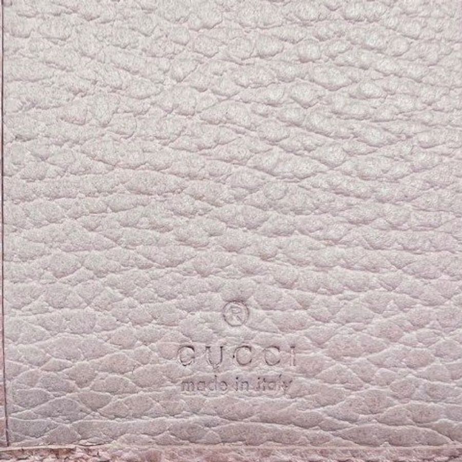 GUCCI GG Marmont 粉色牛皮三折釦式短夾644407-13
