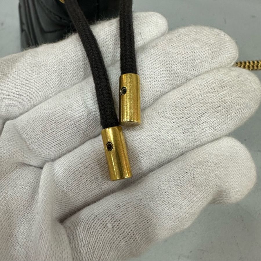 gucci 575163 黑色金釦水桶包 marmont mini-14