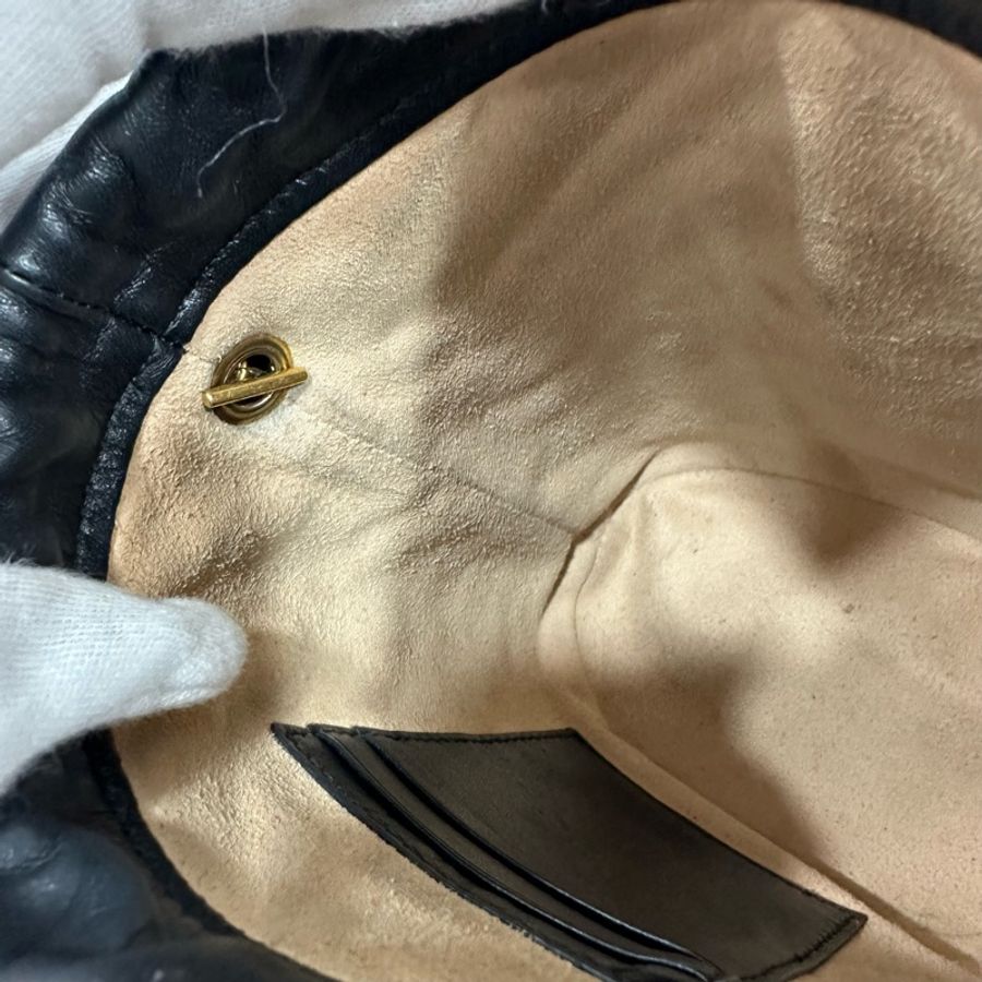 gucci 575163 黑色金釦水桶包 marmont mini-21
