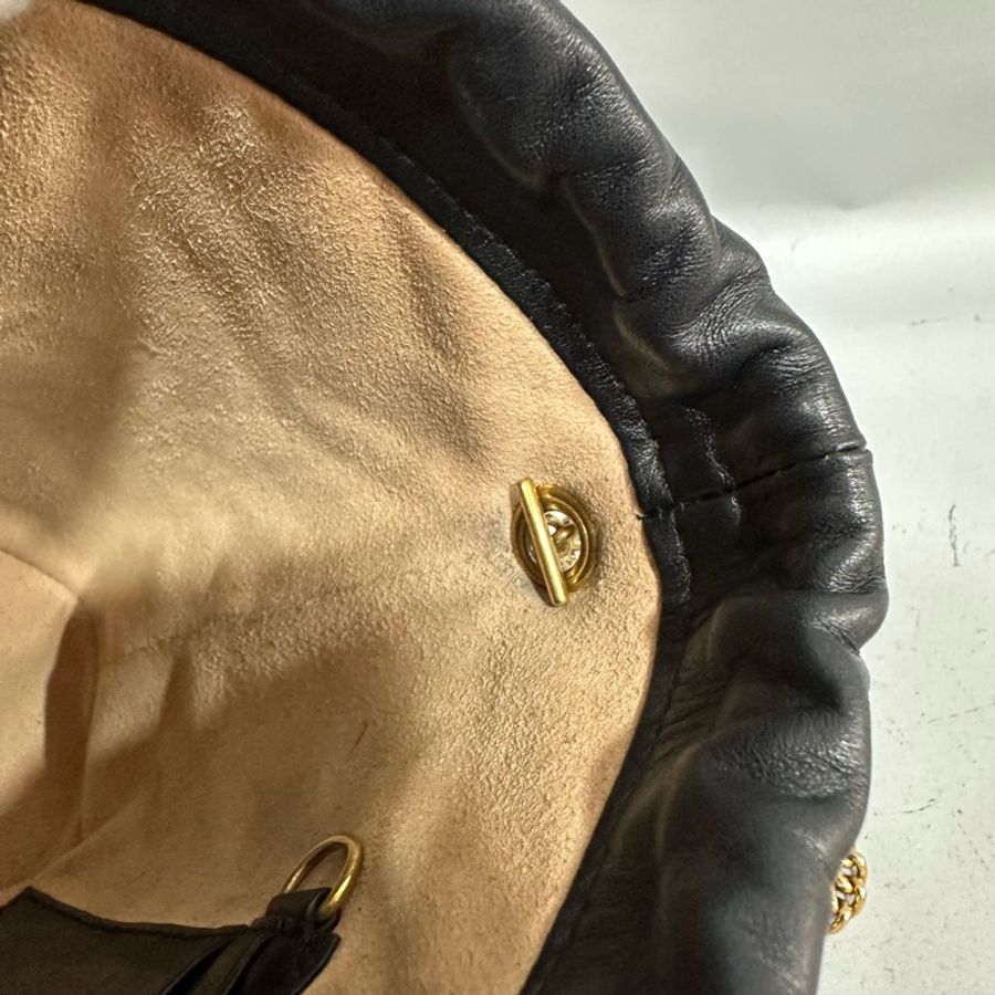 gucci 575163 黑色金釦水桶包 marmont mini-22