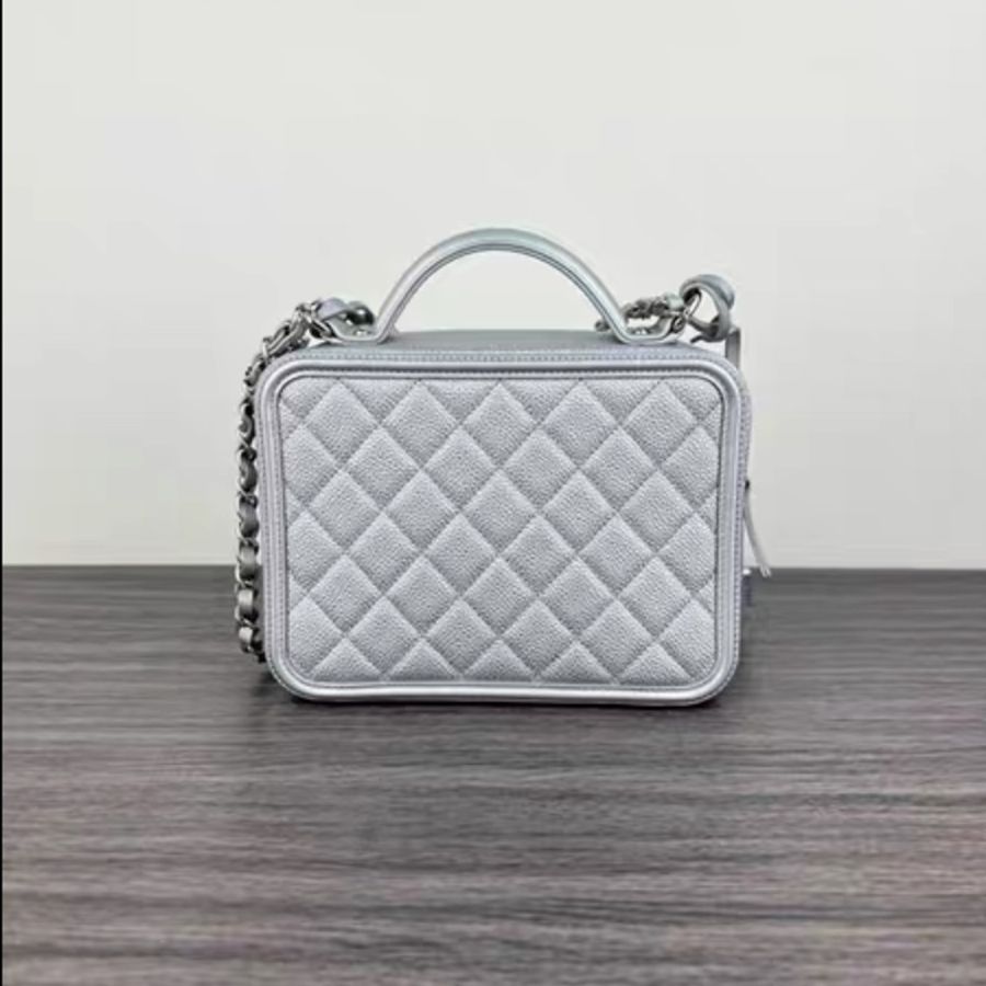 Chanel • Vanity Case 液態銀荔枝牛皮相機包 中號 全網唯一-5