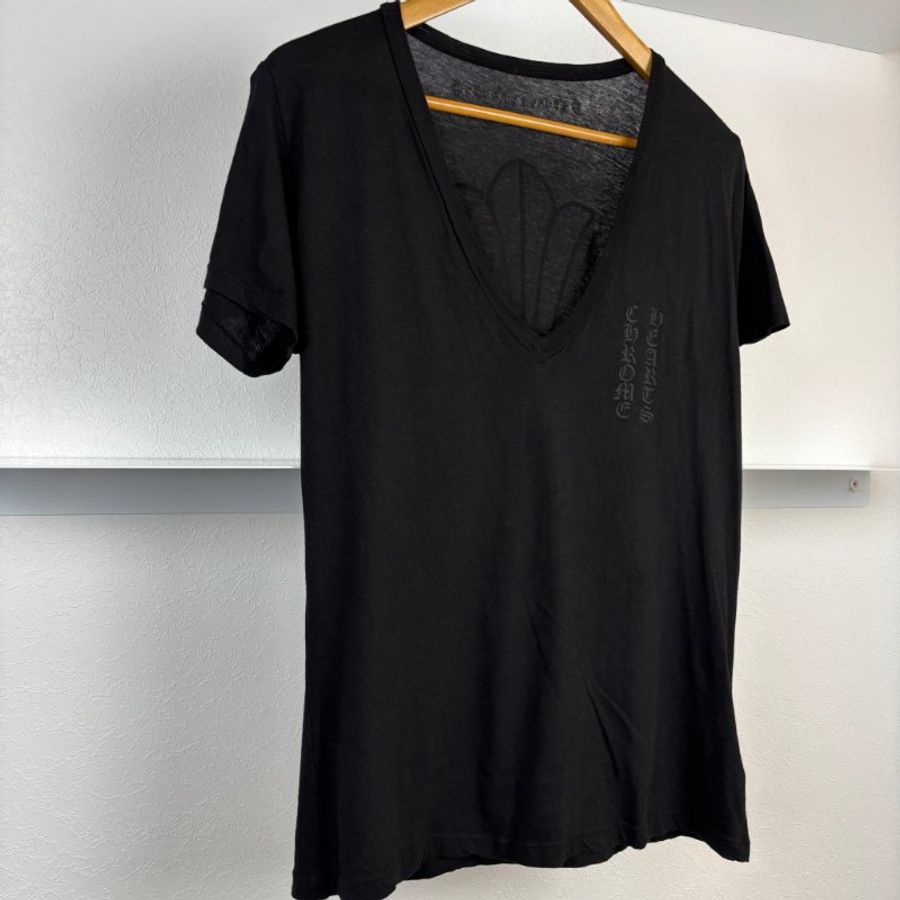 出清 不議價::Chrome Hearts:: 克羅心十字架 黑色短袖-1
