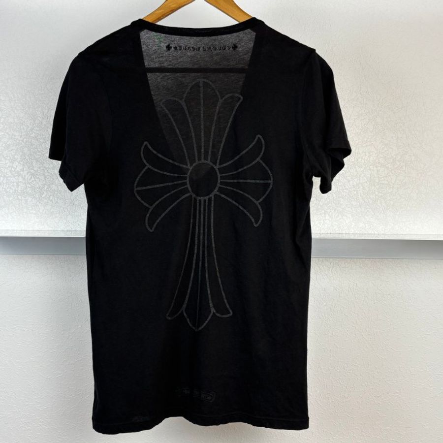 出清 不議價::Chrome Hearts:: 克羅心十字架 黑色短袖-2