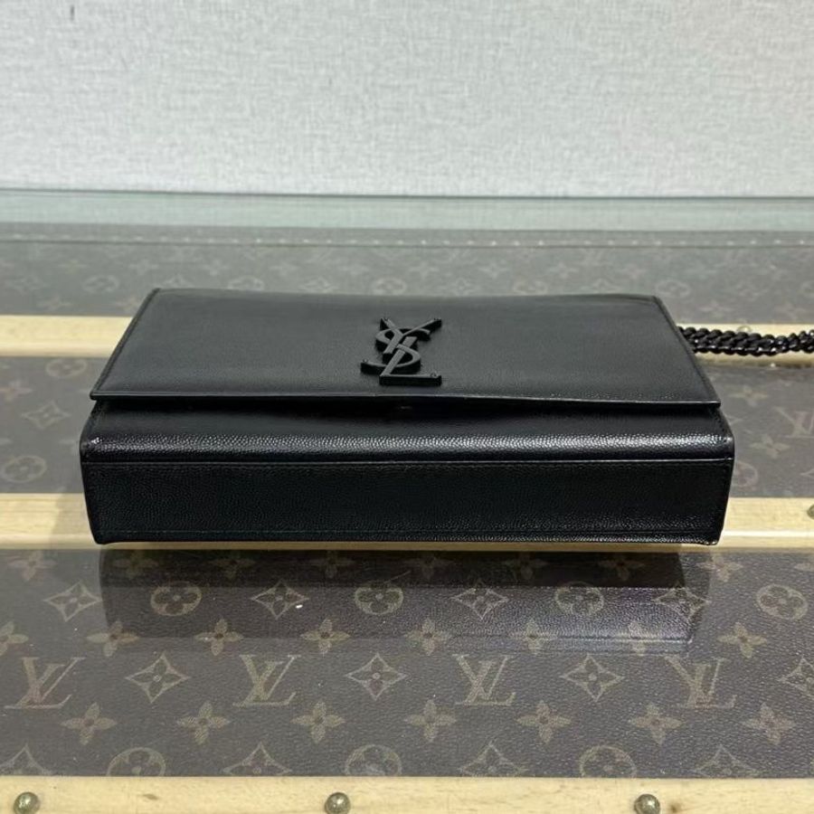 ✨YSL so black 魚子醬KATE中號鍊條包24*14.5*5.5 98新配件塵袋-2