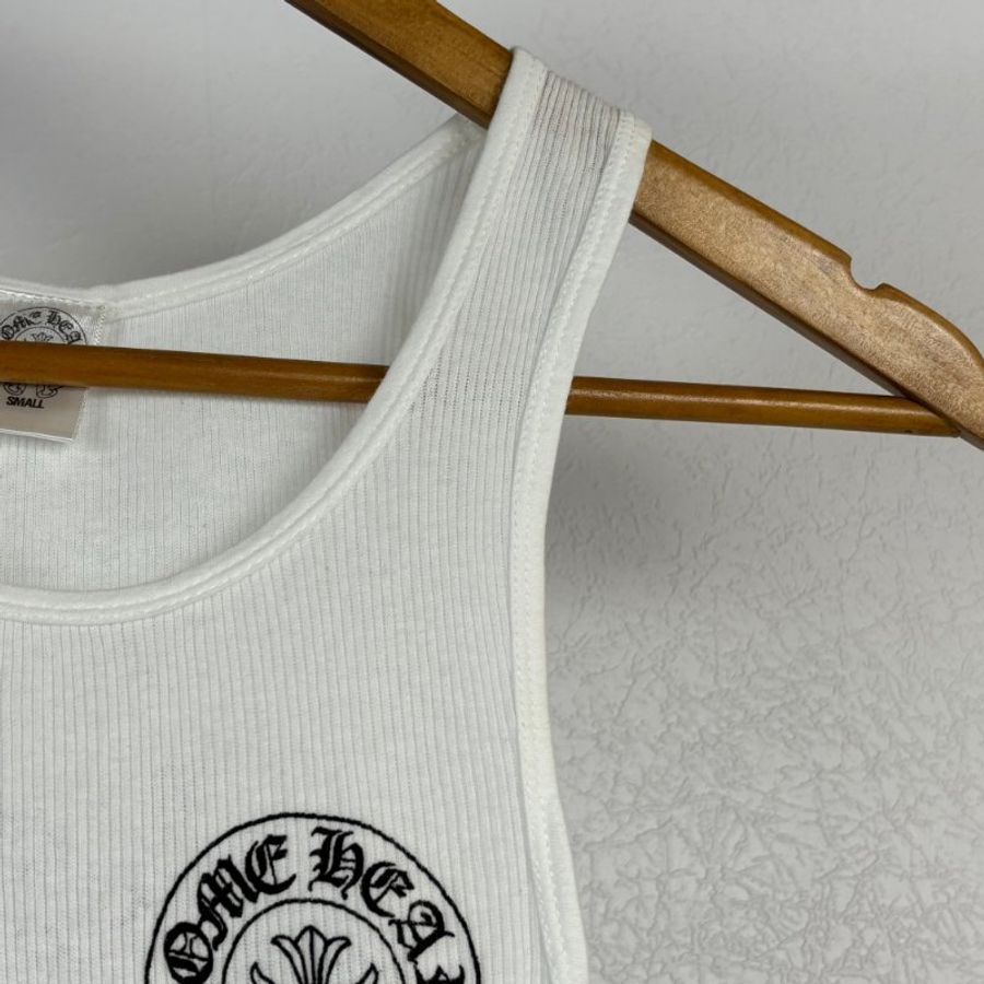::Chrome Hearts:: 克羅心 白色長版背心上衣 馬蹄背心裙 短洋裝-3