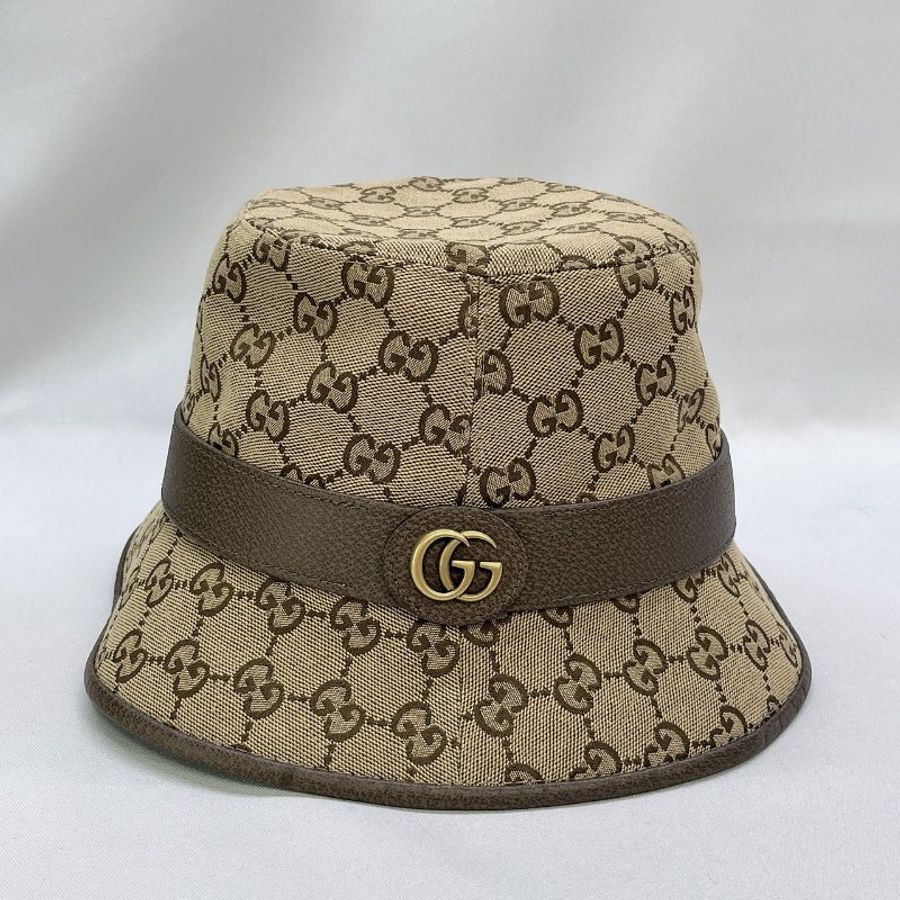 GUCCI 經典雙G LOGO百搭漁夫帽-3