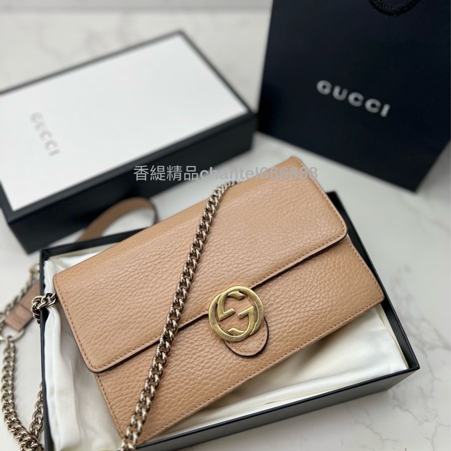 💗香緹國際精品💗 Gucci 368 奶茶色 woc-0