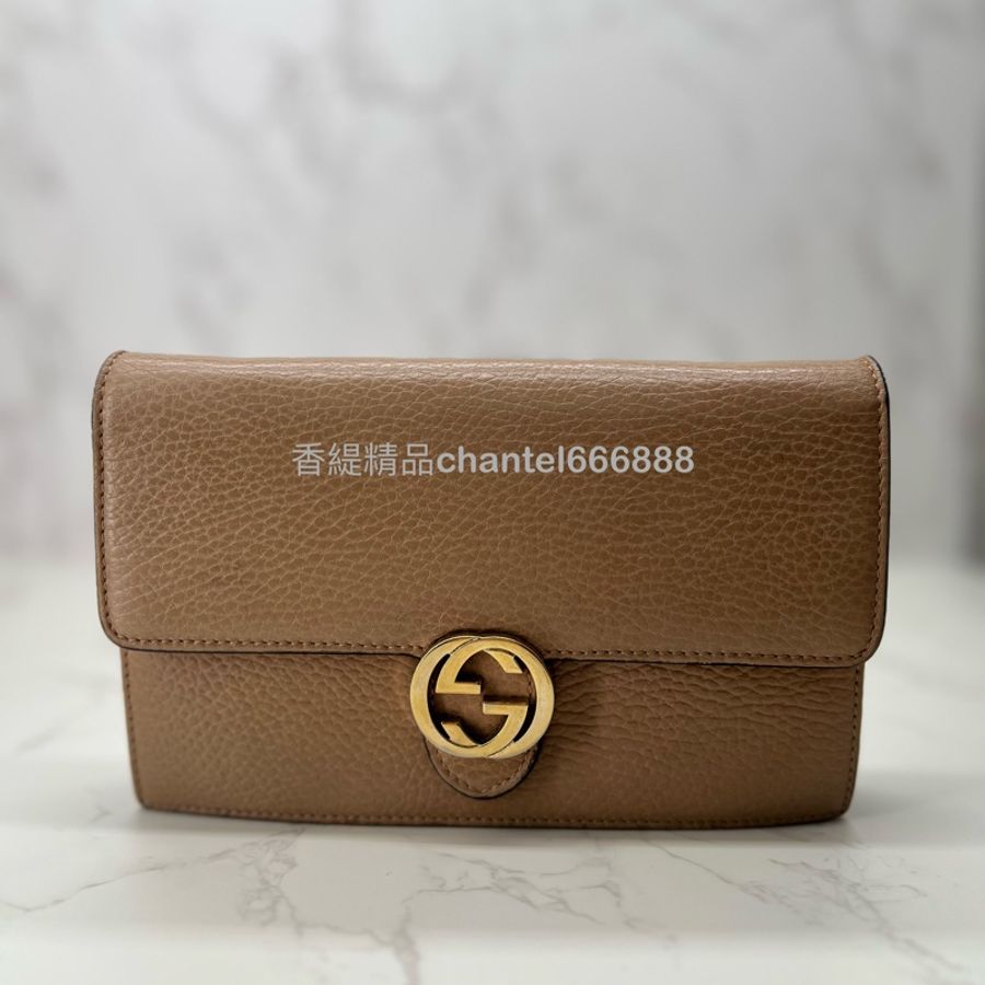 💗香緹國際精品💗 Gucci 368 奶茶色 woc-1